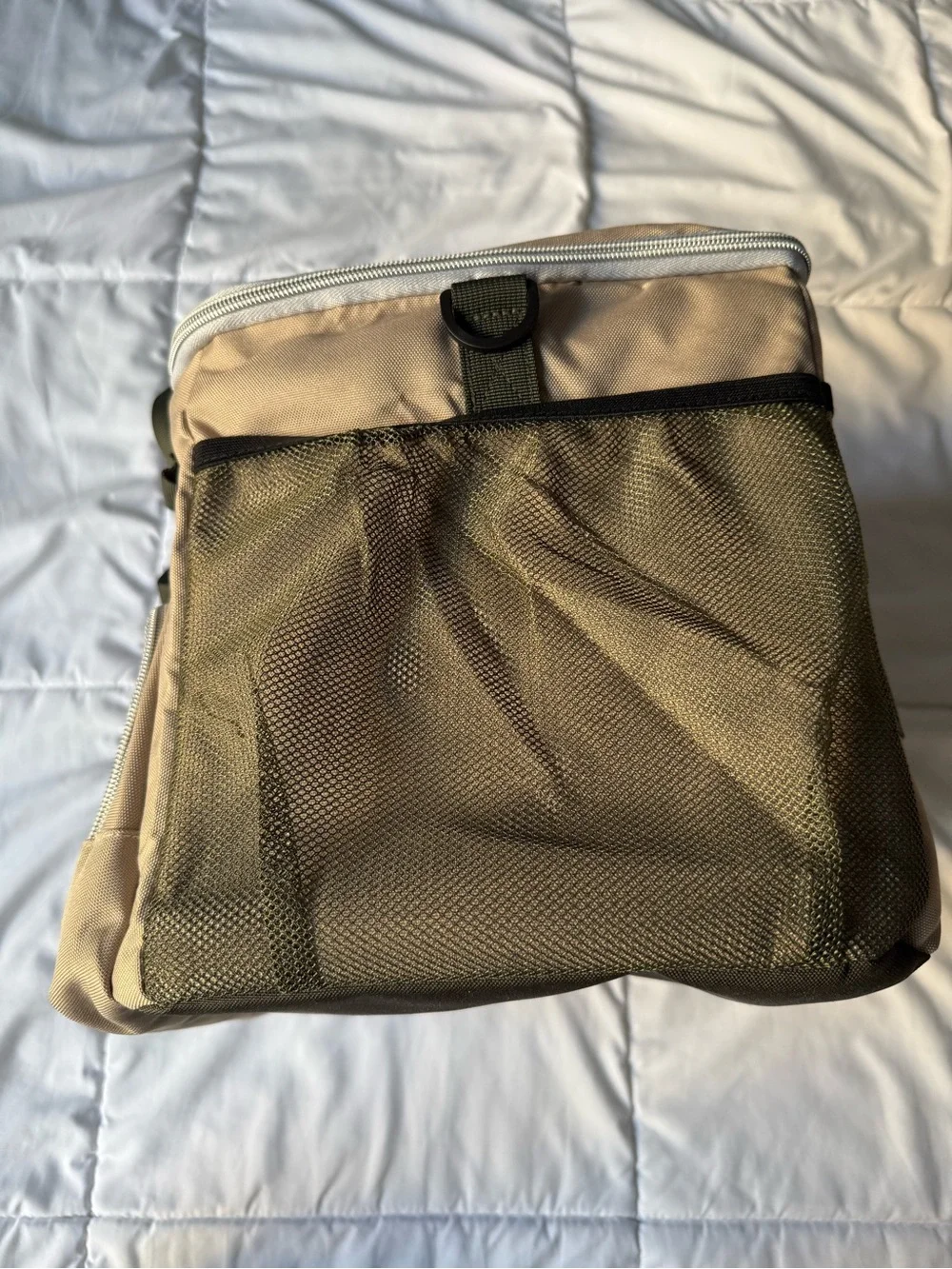 Insulated Men's Cooler Bag - Silver Interior, Black Trim